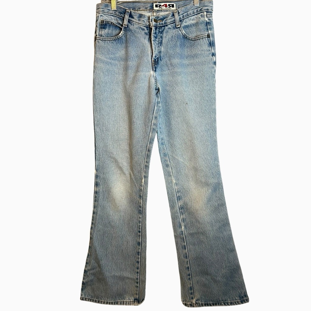 Vintage Y2K Rave For Real R4R Denim Jeans Women's Size 8 Flare Bootcut Fit 29x31